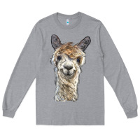 Heather Grey alpaca Long Sleeve Tee - BarkalooDesign
