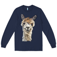 Navy alpaca Long Sleeve Tee - BarkalooDesign
