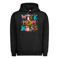 Pigment Black wife mom boss Urban Hoodie - AdoDesignShop