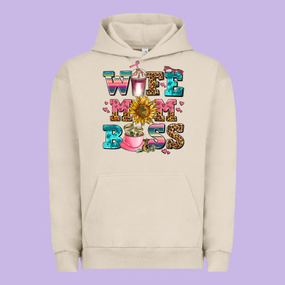 Wife Mom Boss Urban Hoodie Designed By Adodesignshop