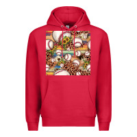 Cardinal baseball leopard cowhide sunflower seamless pattern Premium Hoodie - JahusDesignShop