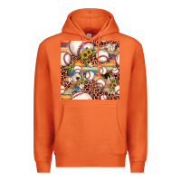 Carrot baseball leopard cowhide sunflower seamless pattern Premium Hoodie - JahusDesignShop