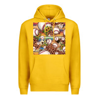 Lemon baseball leopard cowhide sunflower seamless pattern Premium Hoodie - JahusDesignShop