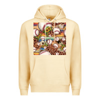 Pina Colada baseball leopard cowhide sunflower seamless pattern Premium Hoodie - JahusDesignShop