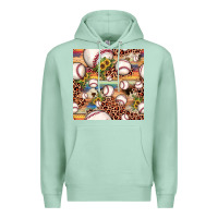 Seafoam baseball leopard cowhide sunflower seamless pattern Premium Hoodie - JahusDesignShop