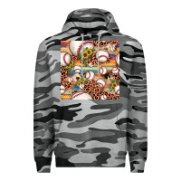 Slate Camo baseball leopard cowhide sunflower seamless pattern Premium Hoodie - JahusDesignShop