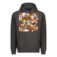 Smoke baseball leopard cowhide sunflower seamless pattern Premium Hoodie - JahusDesignShop