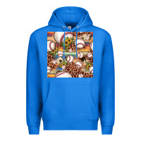 True Royal baseball leopard cowhide sunflower seamless pattern Premium Hoodie - JahusDesignShop