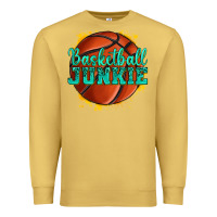 Antique Gold basketball junkie Premium Sweatshirt - texasbilliewilder