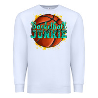 White basketball junkie Premium Sweatshirt - texasbilliewilder