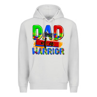Dove Grey dad of a warrior Premium Hoodie - AdoDesignShop