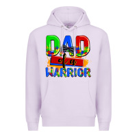 Lilac dad of a warrior Premium Hoodie - AdoDesignShop