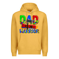 Mustard dad of a warrior Premium Hoodie - AdoDesignShop