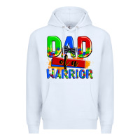 White dad of a warrior Premium Hoodie - AdoDesignShop