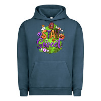 Pigment Midnight Navy stay sweet halloween Urban Hoodie - BundleAndBundleShop