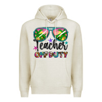 Oatmeal Heather teacher off duty Premium Hoodie - Artiststas
