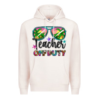 Pale Pink teacher off duty Premium Hoodie - Artiststas