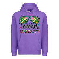 Purple teacher off duty Premium Hoodie - Artiststas