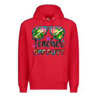 Red teacher off duty Premium Hoodie - Artiststas
