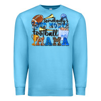Ocean Blue somebody's loud mouth football mama Premium Sweatshirt - Zillion Design Studio