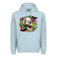 Blue Mist halloween skull Premium Hoodie - AdoDesignShop