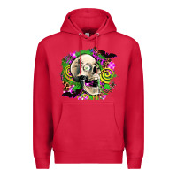 Cardinal halloween skull Premium Hoodie - AdoDesignShop