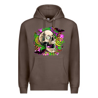 Coffee halloween skull Premium Hoodie - AdoDesignShop