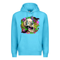 Ocean Blue halloween skull Premium Hoodie - AdoDesignShop