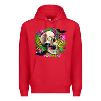 Red halloween skull Premium Hoodie - AdoDesignShop