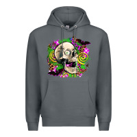 Rock halloween skull Premium Hoodie - AdoDesignShop