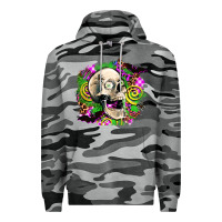 Slate Camo halloween skull Premium Hoodie - AdoDesignShop