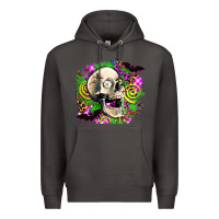 Smoke halloween skull Premium Hoodie - AdoDesignShop