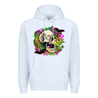 White halloween skull Premium Hoodie - AdoDesignShop