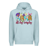 Blue Mist mama all day everyday Premium Hoodie - Artiststas