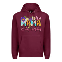 Burgundy mama all day everyday Premium Hoodie - Artiststas