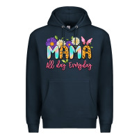 Navy mama all day everyday Premium Hoodie - Artiststas