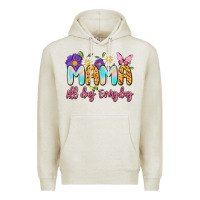 Oatmeal Heather mama all day everyday Premium Hoodie - Artiststas