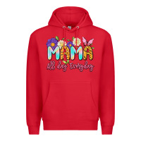 Red mama all day everyday Premium Hoodie - Artiststas