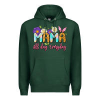 Sports Green mama all day everyday Premium Hoodie - Artiststas