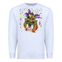 White mardi gras  mask beagle Premium Sweatshirt - RanaPortraitStore