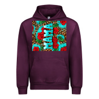 Mauve Wine rose leopard mama Urban Hoodie - AdoDesignShop