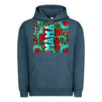 Pigment Midnight Navy rose leopard mama Urban Hoodie - AdoDesignShop