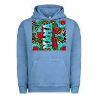 Pigment Pebble Blue rose leopard mama Urban Hoodie - AdoDesignShop