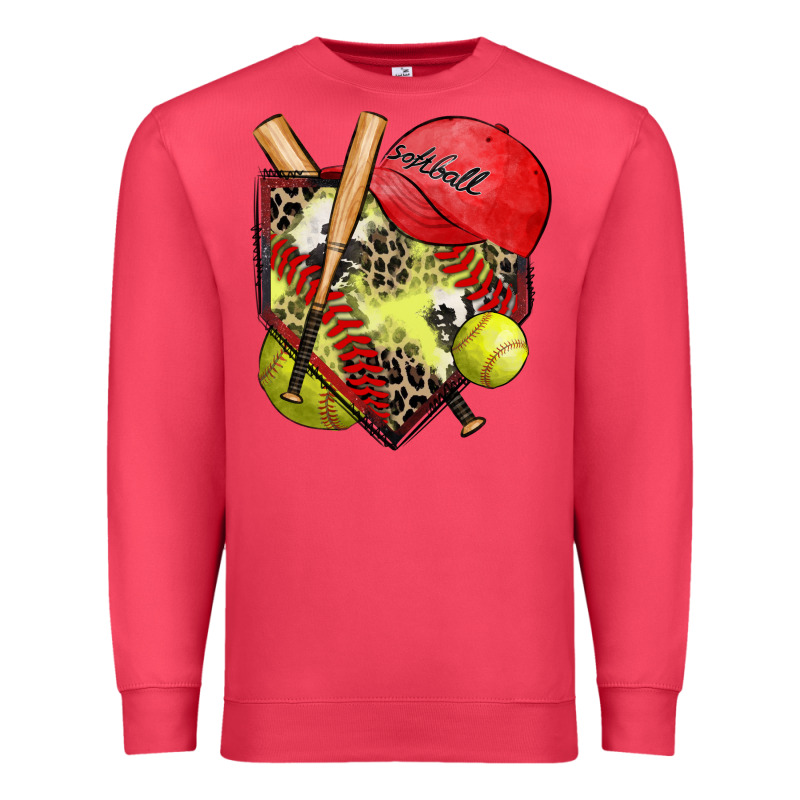 Softball Home Plate Premium Sweatshirt by Zillion Design Studio | Teevron