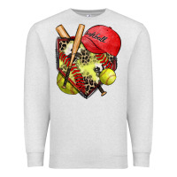 Oatmeal Heather softball home plate Premium Sweatshirt - Zillion Design Studio