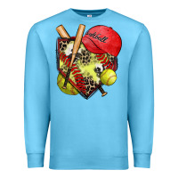 Ocean Blue softball home plate Premium Sweatshirt - Zillion Design Studio