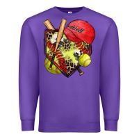 Purple softball home plate Premium Sweatshirt - Zillion Design Studio