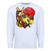 White softball home plate Premium Sweatshirt - Zillion Design Studio