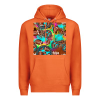 Carrot football tie dye gemstone sunflower seamless pattern Premium Hoodie - JahusDesignShop