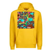 Lemon football tie dye gemstone sunflower seamless pattern Premium Hoodie - JahusDesignShop